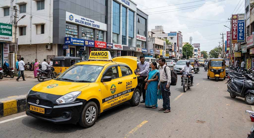 Best call taxi in Salem picking up passengers in Salem city