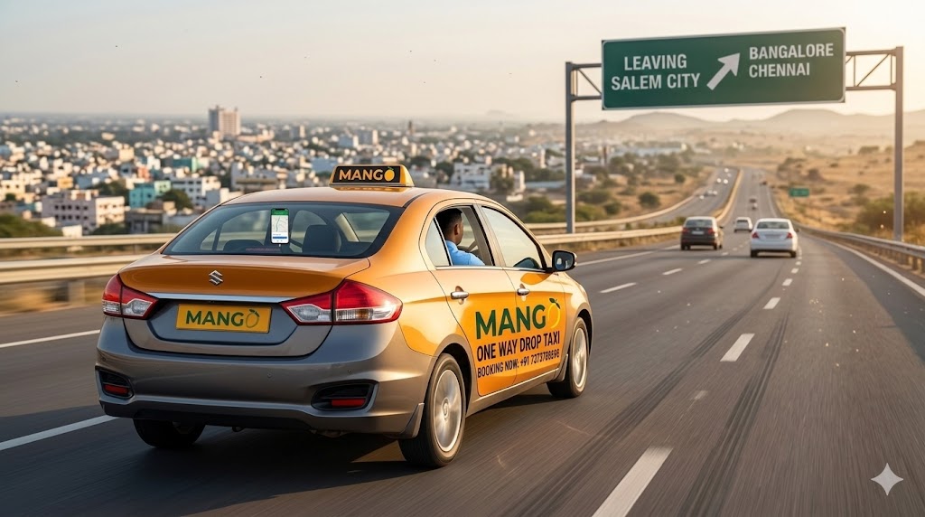 Salem Outstation Taxi traveling on highway