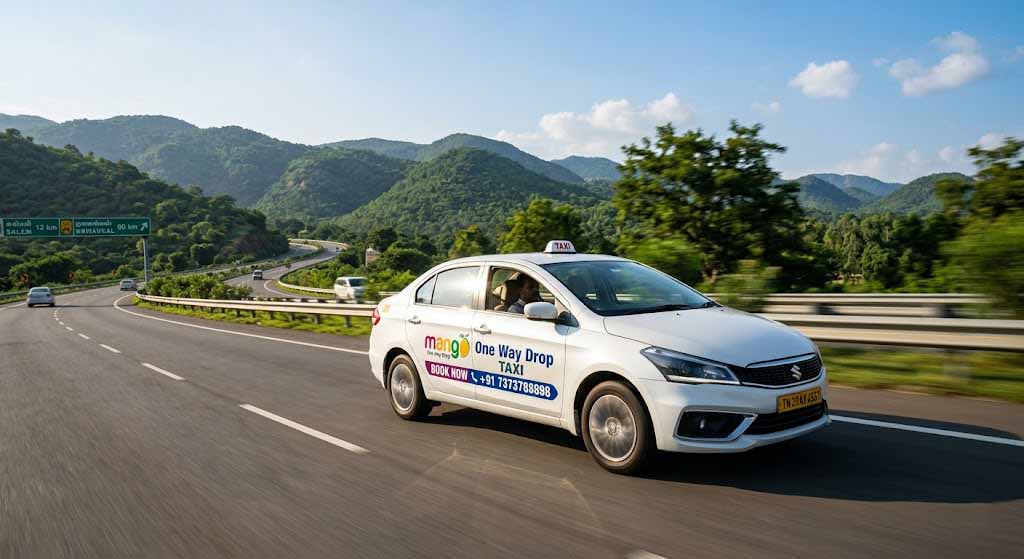 Salem one way taxi on highway