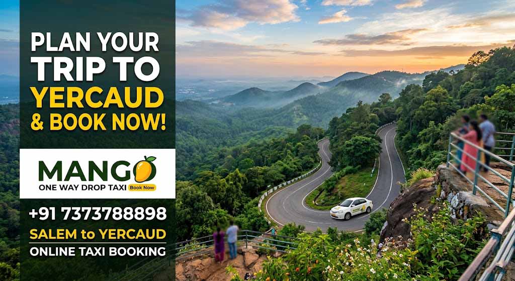 book taxi from Salem to Yercaud online destination viewpoint